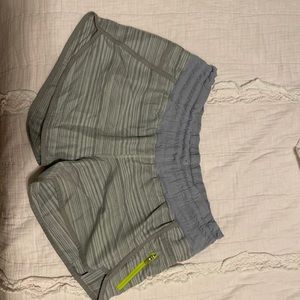 Grey Striped Lululemon Shorts